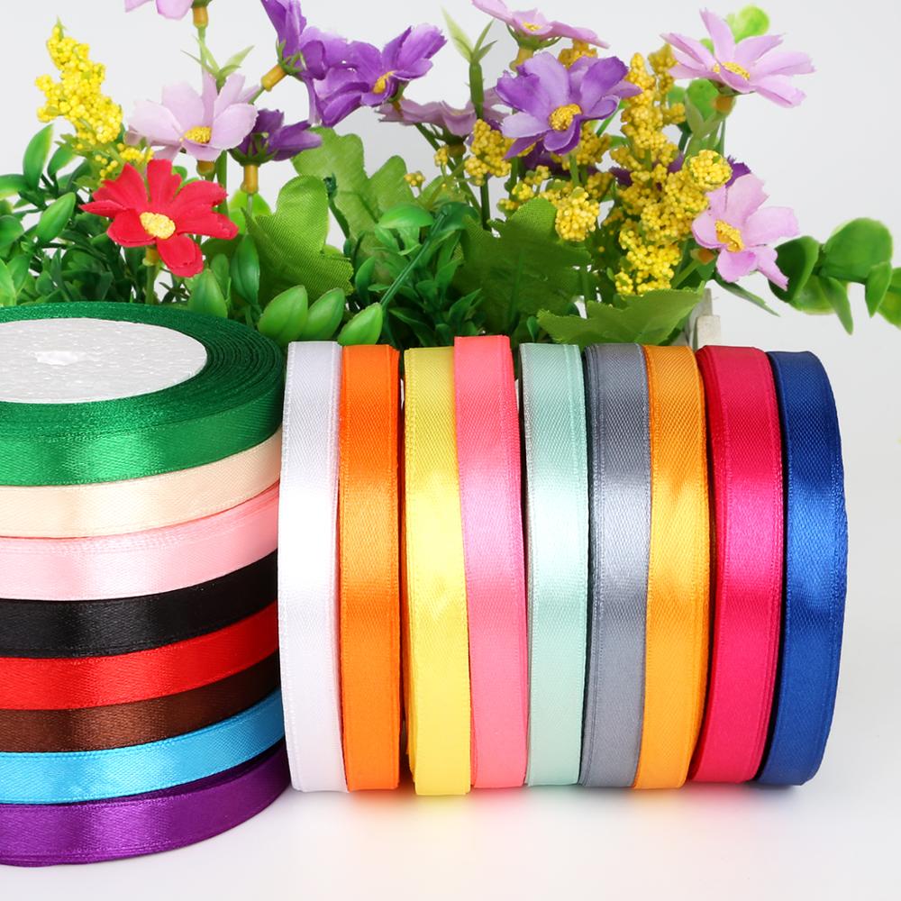 Willekeurige Kleur Mengen Van 15 Kleuren, 30 Yards/Lot Breedte 10 Mm Satijnen Lint, voor Diy Bruiloft Decoratie Cadeau Inpakken Levert