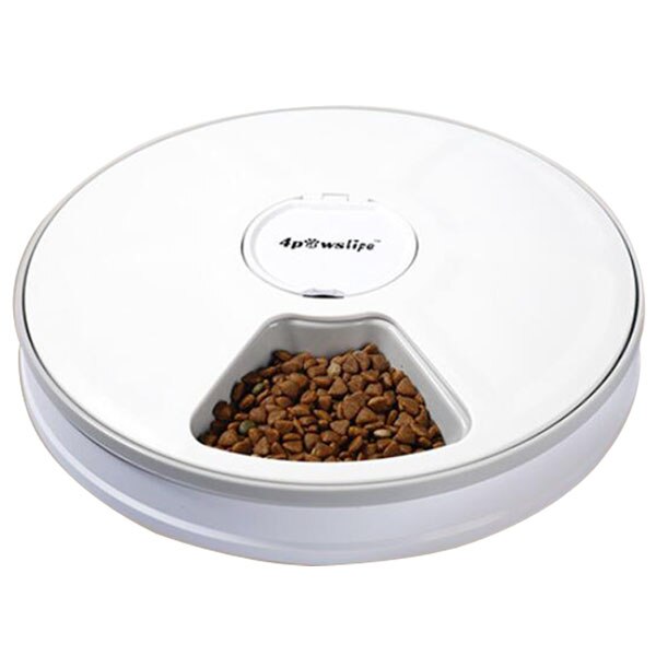 Smart Automatic Pet Feeder With Voice Record Stainless Steel LCD Screen Timer For Dog Food Bowl Cat Food Dispenser Pet Bowl: Six grid feeder