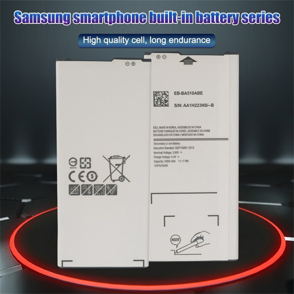 Original Replacement Battery EB-BA510ABE For Samsung Galaxy A5 Edition A510 A510F A5100 A510M A510M/DS 2900mAh