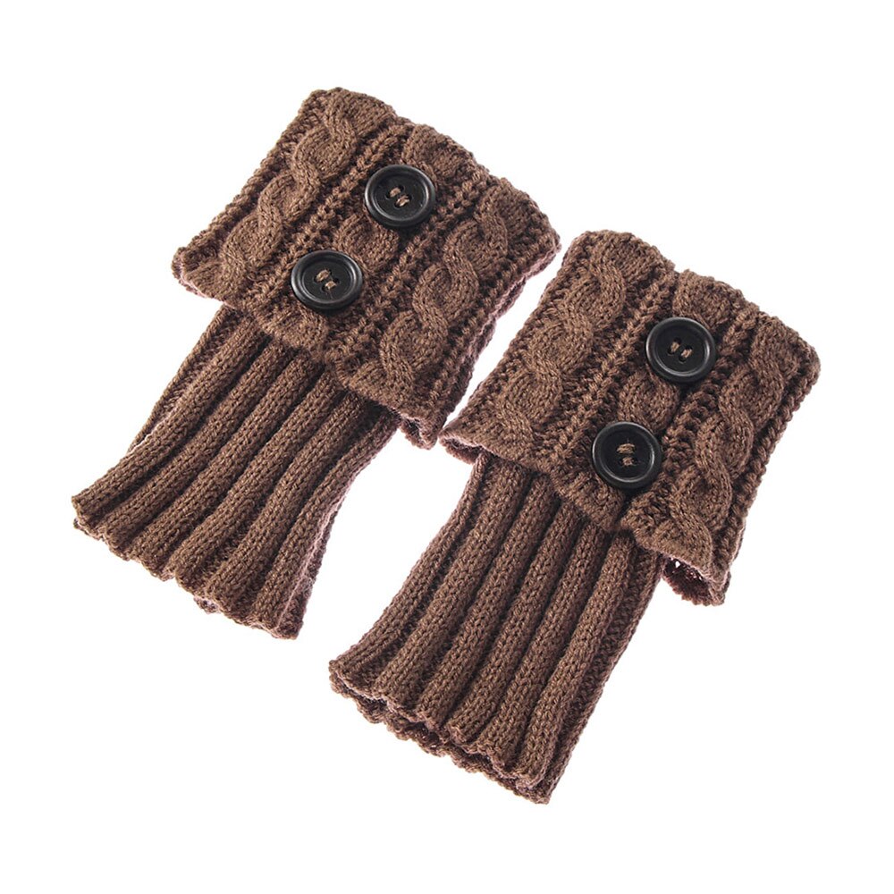 1Pc Vrouwen Winter Warme Lange Boot Sokken Knie Hoge Bohemen Winter Gebreide Beenwarmers Laarzen Slobkousen Acryl Wollen Sokken: B-khaki