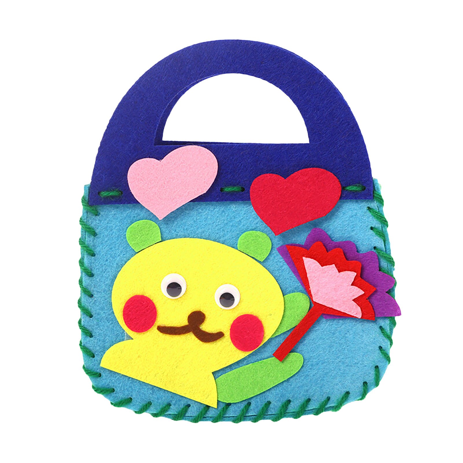 De costura para manualidades Diy fieltros bolso Kit de de dulces de Navidad bolsas de los niños de juguetes niñas Diy colección bolso artesanía: Naranja
