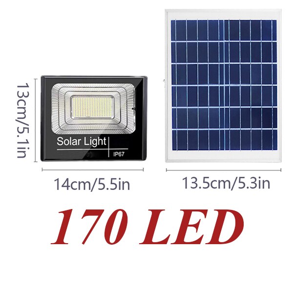 Outdoor Solar Lights Sunlight Led Light Solar Lamp Energy Garden Spotlights Powerful Wall Lighting Waterproof: 170 Led