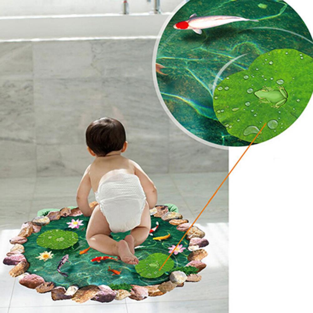 Fish pond koi fish Feng Shui carp lotus pond picture canvas painting mural living room modern home bedroom bathroom decoration f