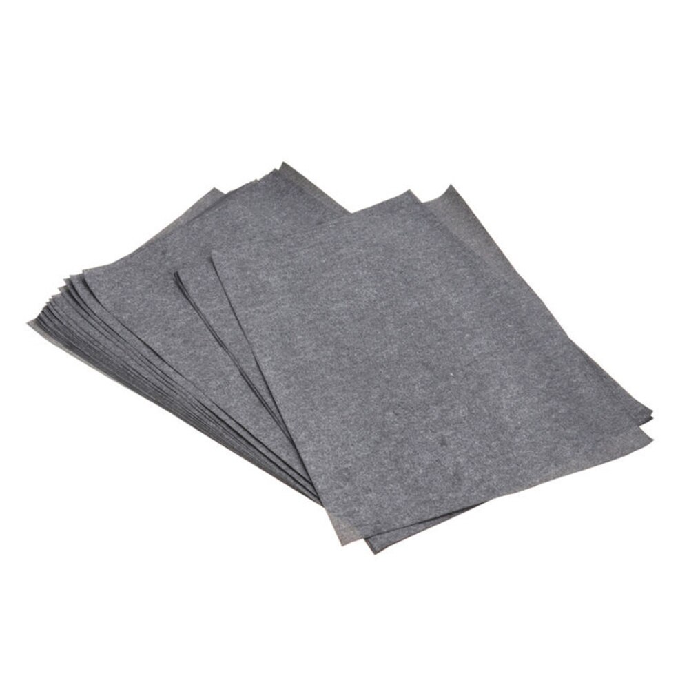 25sheets/bag Transfer Paper Tracing Paper Graphite Carbon Paper Painting Carbon Coated Paper (Gray and Black)