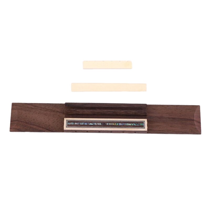 Klassieke gitaarbrug van palissanderhout en klassieke gitaarmoer van runderbot en klassieke gitaarkam van runderbot: Default Title