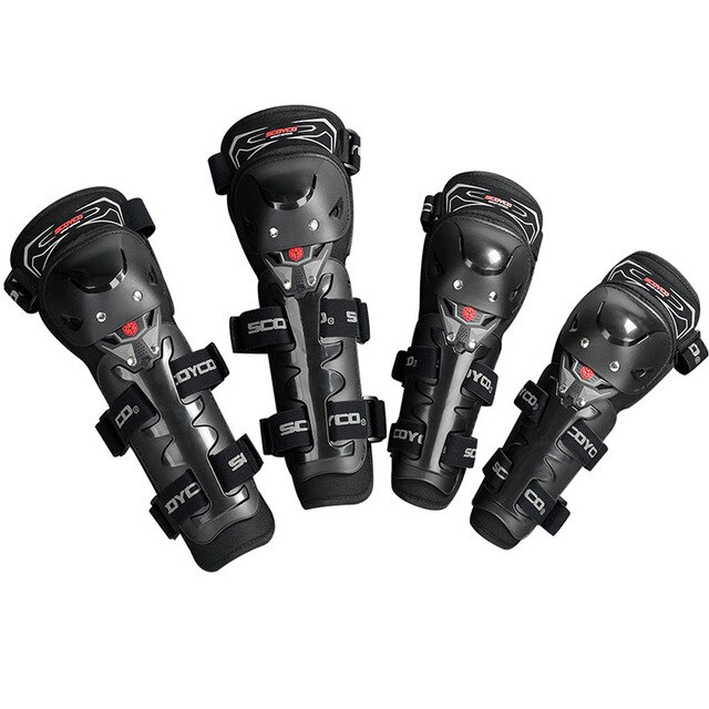 Motorcycle knee pads elbow SCOYCO 4 unit PP ankle guards safety riding racing extreme sports equipment: Default Title