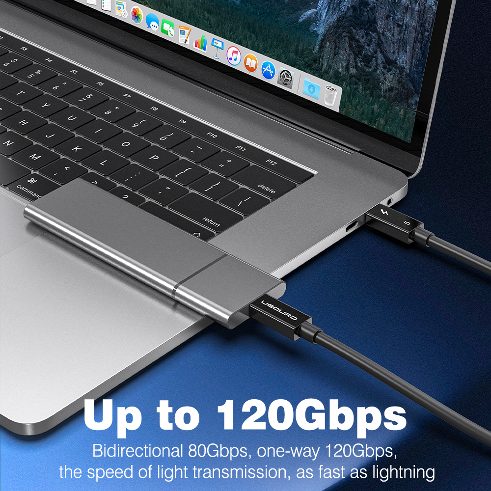 Cable Thunderbolt 5 TPE suave 80Gbps tipo C USB4 V2 Cable Coaxial USB-C a C 240W 16K 8K para eGPU Mac MINI SSD iPhone 16 MacBook