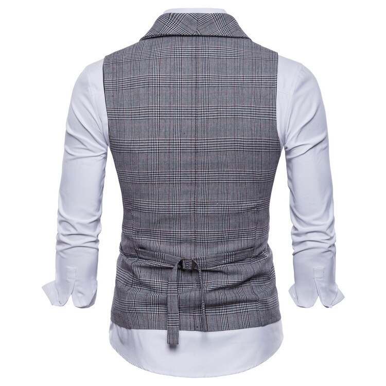 Lovzon merkki puku liivi miesten takki hihaton beige harmaa ruskea vintage tweed liivi kevät syksy plus koko liivi