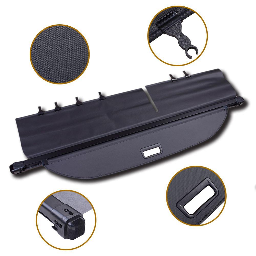 Car Rear Cargo Cover Privacy Trunk Screen Security Shield Curtain Black Retractable Cargo Cover Car Interior Accessories
