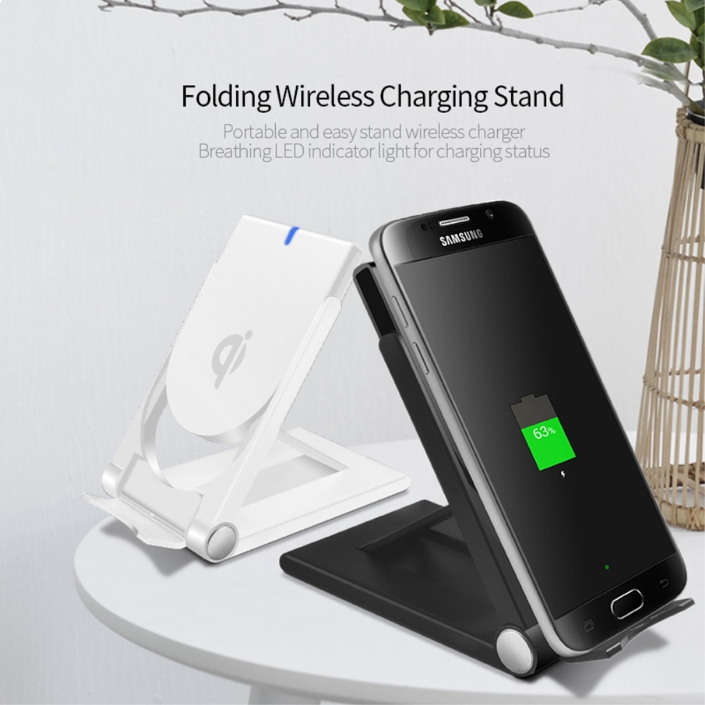 Qi Fast Wireless Charger For Samsung S9 S8 Plus chargeur induction For iPhone Xs Max 8 X Charge Stand For 2100mah Xiaomi Mix 2s