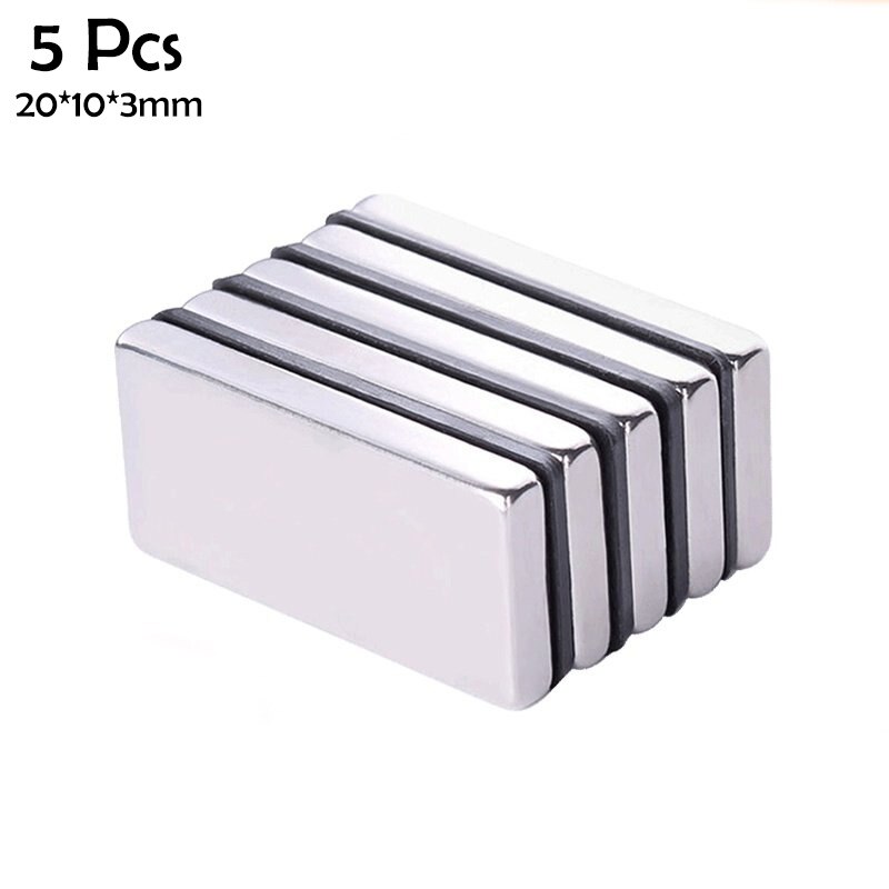 5/10/15/20/50 pces 20x10x 2/3mm ímã de neodímio 20mm x 10mmx2 n35 ndfeb bloco super poderoso imanes magnéticos permanentes fortes: F