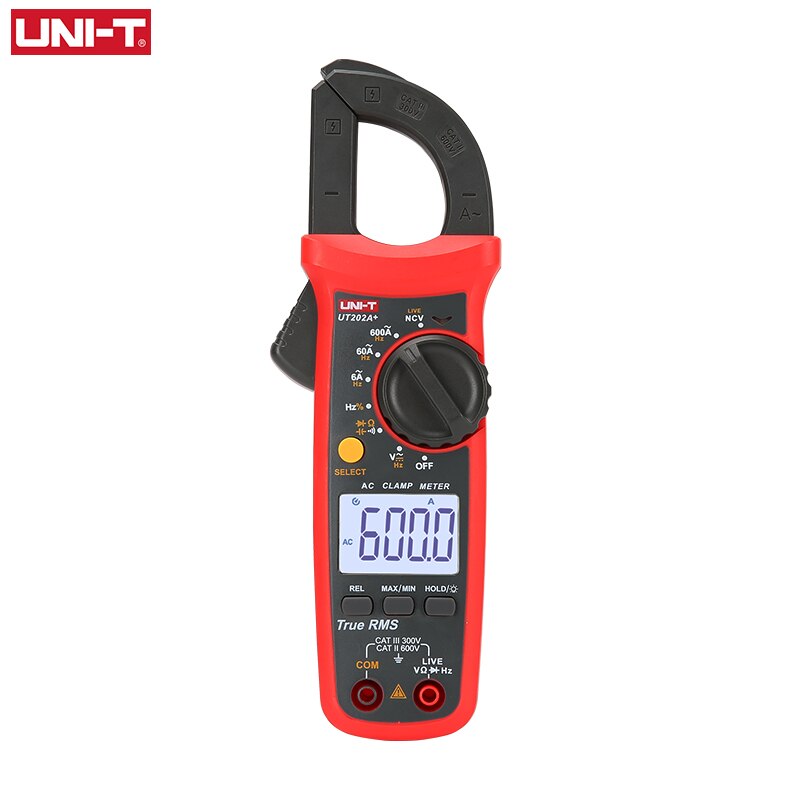 UNI-T UT200A/UT201+/UT202+/UT202A+/UT203+/UT204+ 400-600A digital clamp meter High precision intelligent anti burning true RMS: UT202A