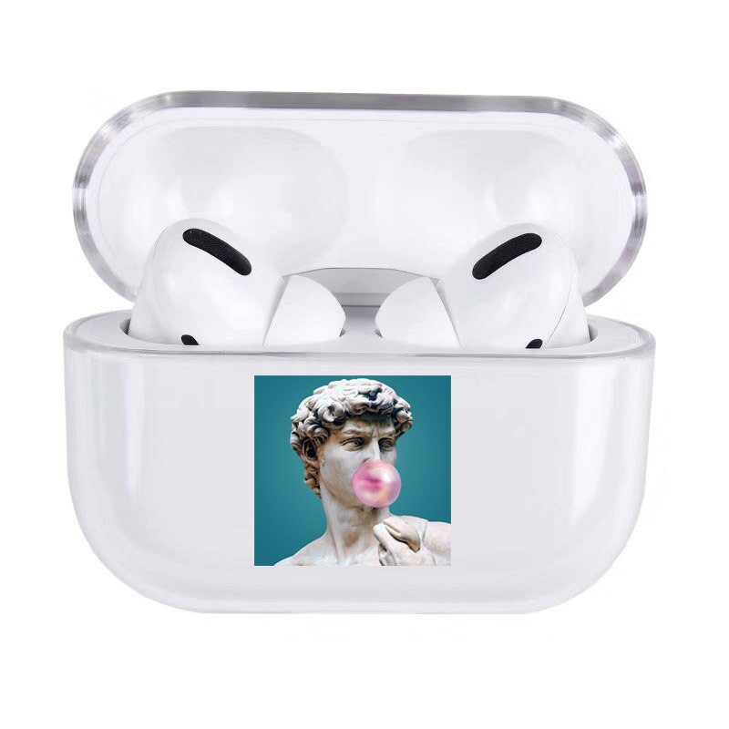 Funda rígida con letras de dibujos animados para Apple Airpods 2, funda de lujo para auricular transparente, caja sencilla y bonita para airpod Pro: For Pro-9