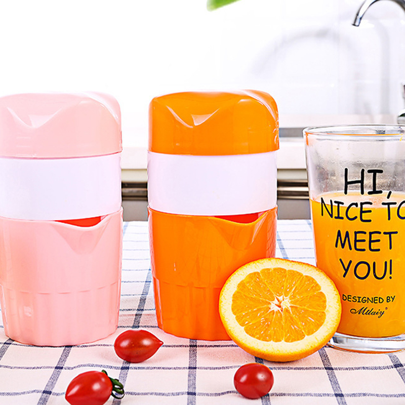 Handmatige citruspers, sinaasappelpers, handmatige dekselrotatiepers, pers voor citroen, limoen, grapefruit met zeef en bakje