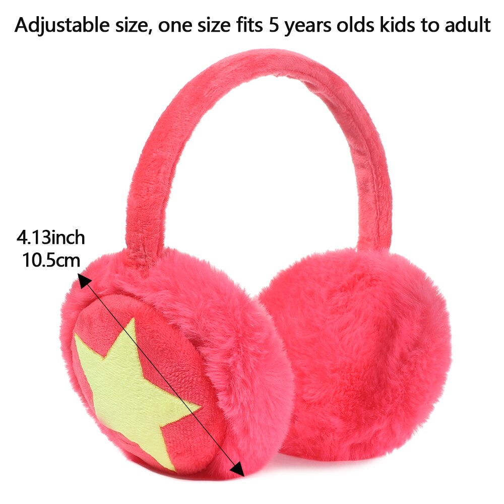 Pluizige Oorbeschermers Herfst Winter Warm Comfortabele Warm Oorklep Vrouwen Mannen Outdoor Skiën Fietsen Rijden Oorbeschermers Ster Oorwarmers