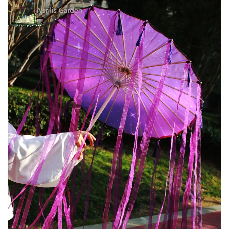 Paraguas de encaje para actuación de danza china, Paraguas de papel al óleo Hanfu clásico, Paraguas antiguo de hadas, Paraguas Inverso El Principito