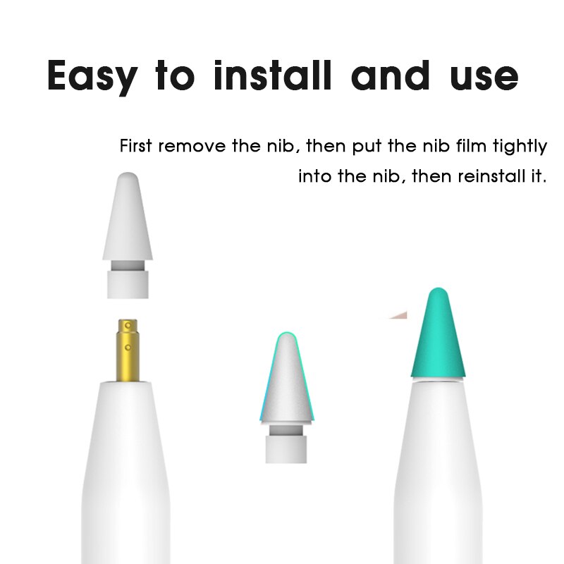Nakładka Ochronna na Końcówkę Apple Pencil 1/2 - 8 szt. - Miękki Silikon - Pokrowiec na Pióro Dotykowe