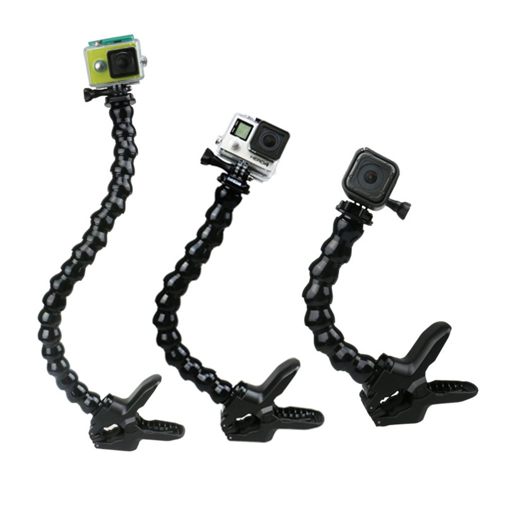 Zwanenhals Arm Nek Statief Mount Verstelbare Flexibele Klem Voor Gopro Hero 7 6 5 Zwart Camera Accessoire