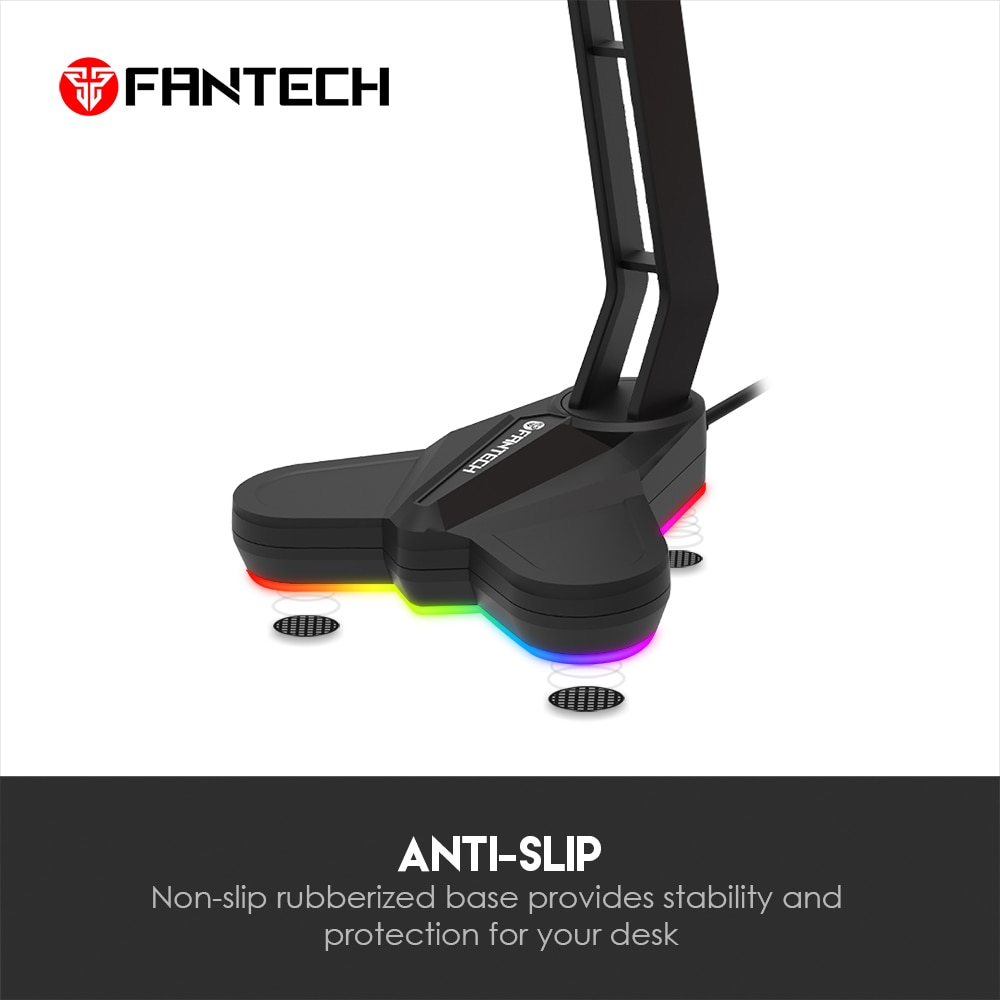 Fantech rgb hörlursställ gaming multifunktions headsetfäste universal hörlurshållare för spelare hörlurar display hylla