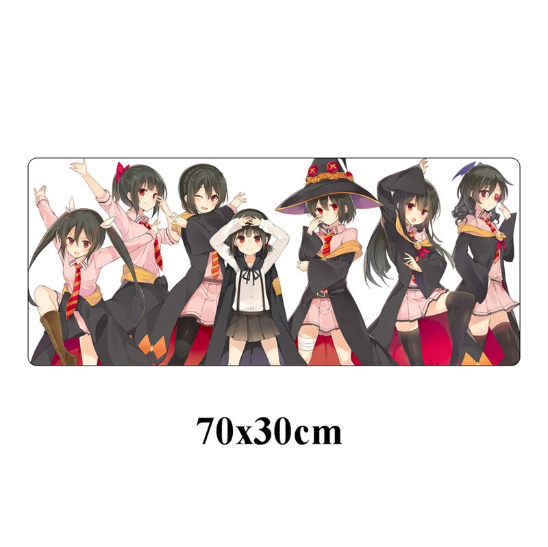 Large 70x30cm Japan Anime Konosuba Mouse Pad Laptop Desk Mouse Mat Locking Edge Rubber Computer Speed Gamer Gaming Mousepad: NO.8