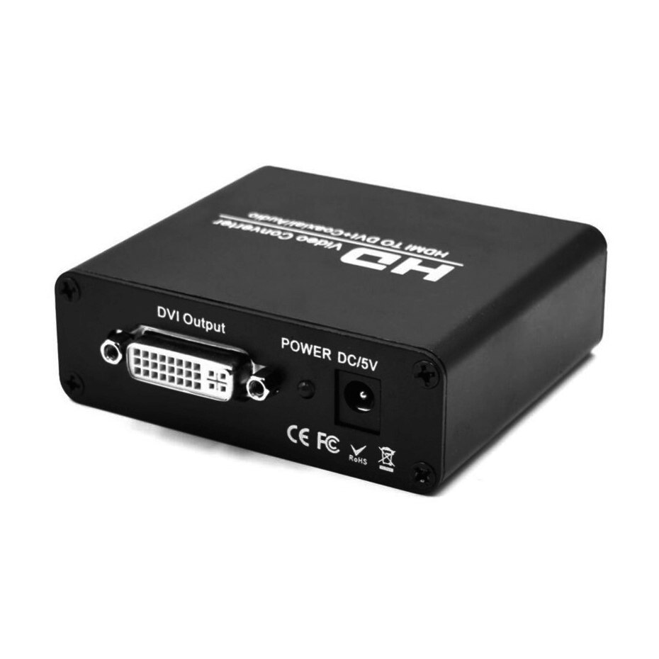 Convertisseur extracteur audio HDMI vers DVI + audio stéréo avec audio, pour PS4, apple TV, PC portable, ps3