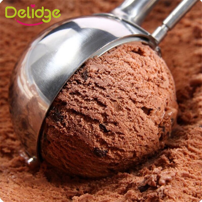 Delidge Rvs 6 cm Ijs Lepel Aardappelpuree Watermeloen Jelly Lente Handvat Scoop Cookies Keuken Accessoire
