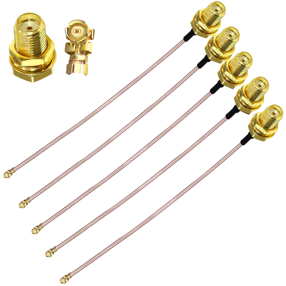 Adaptador coaxial SMA hembra a U.FL IPX RF, Cable de puente Pigtail RG178, Cable SMA hembra a IPX UFL/IPX, Cable de extensión Mini PCI
