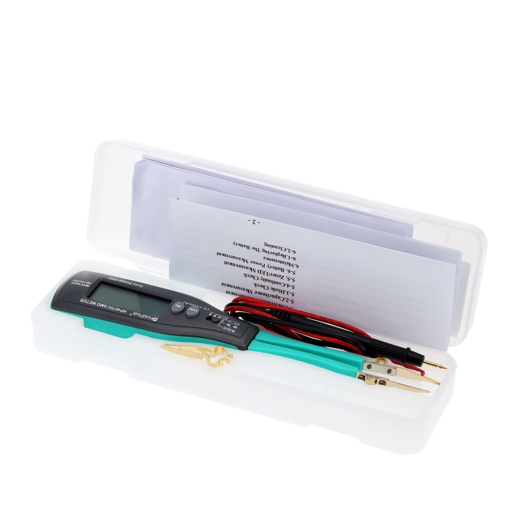 HoldPeak HP-4070C Smart Testing Clips mini SMD Tester Continuity Meter Tweezers Intelligent Testing Clips with Relative Value