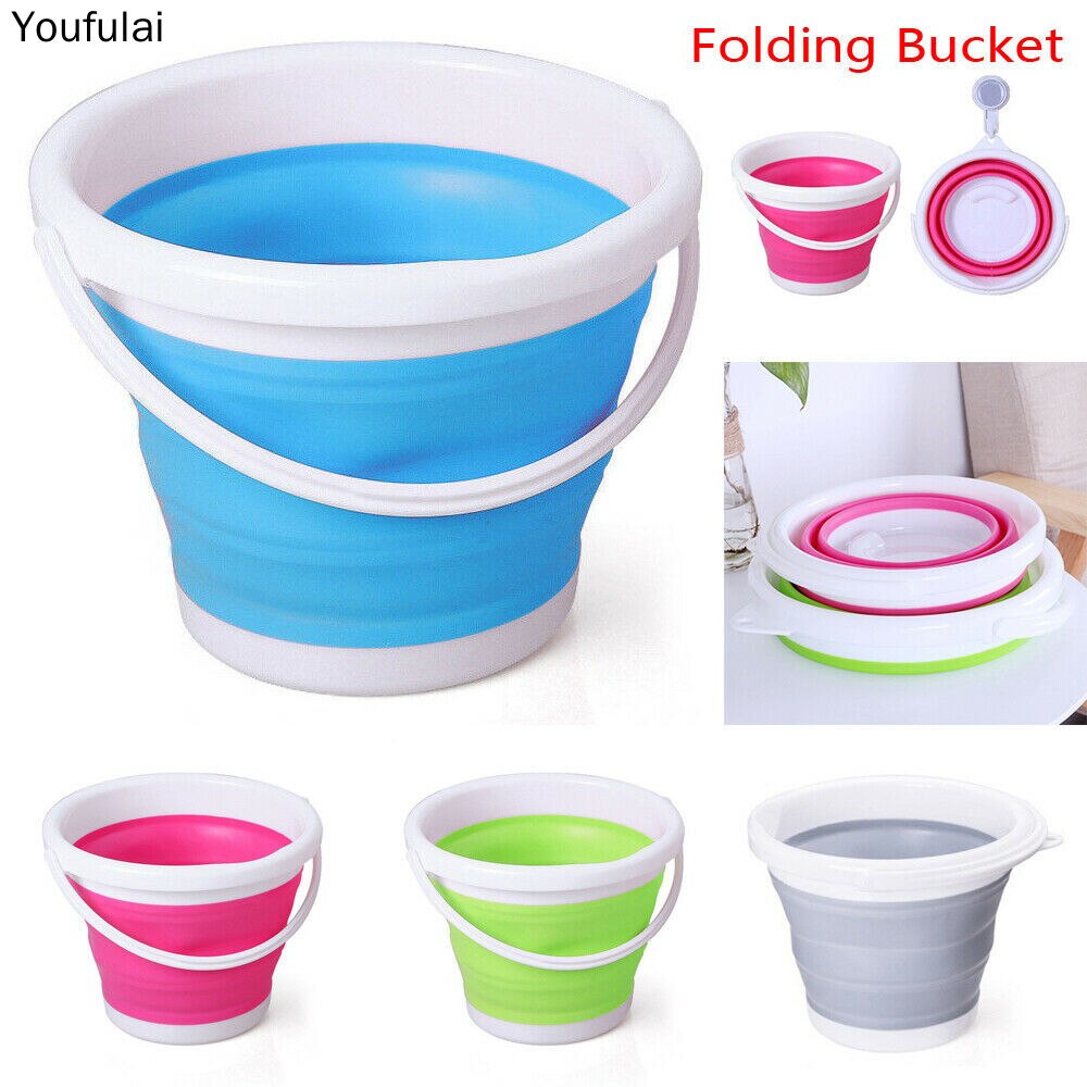 5c Bucket 10L/5L/3L Folding Water Bucket Collapsible Buckets Camping Outdoor Foldable Bucket Fishing Pot Durable Folding Bucket