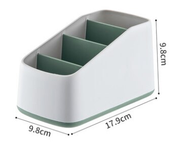 Duurzaam Plastic Pen Papier Bureau Houder Cosmetische Case Container Afstandsbediening Houders Home Kantoorbenodigdheden Opslag: Small Green