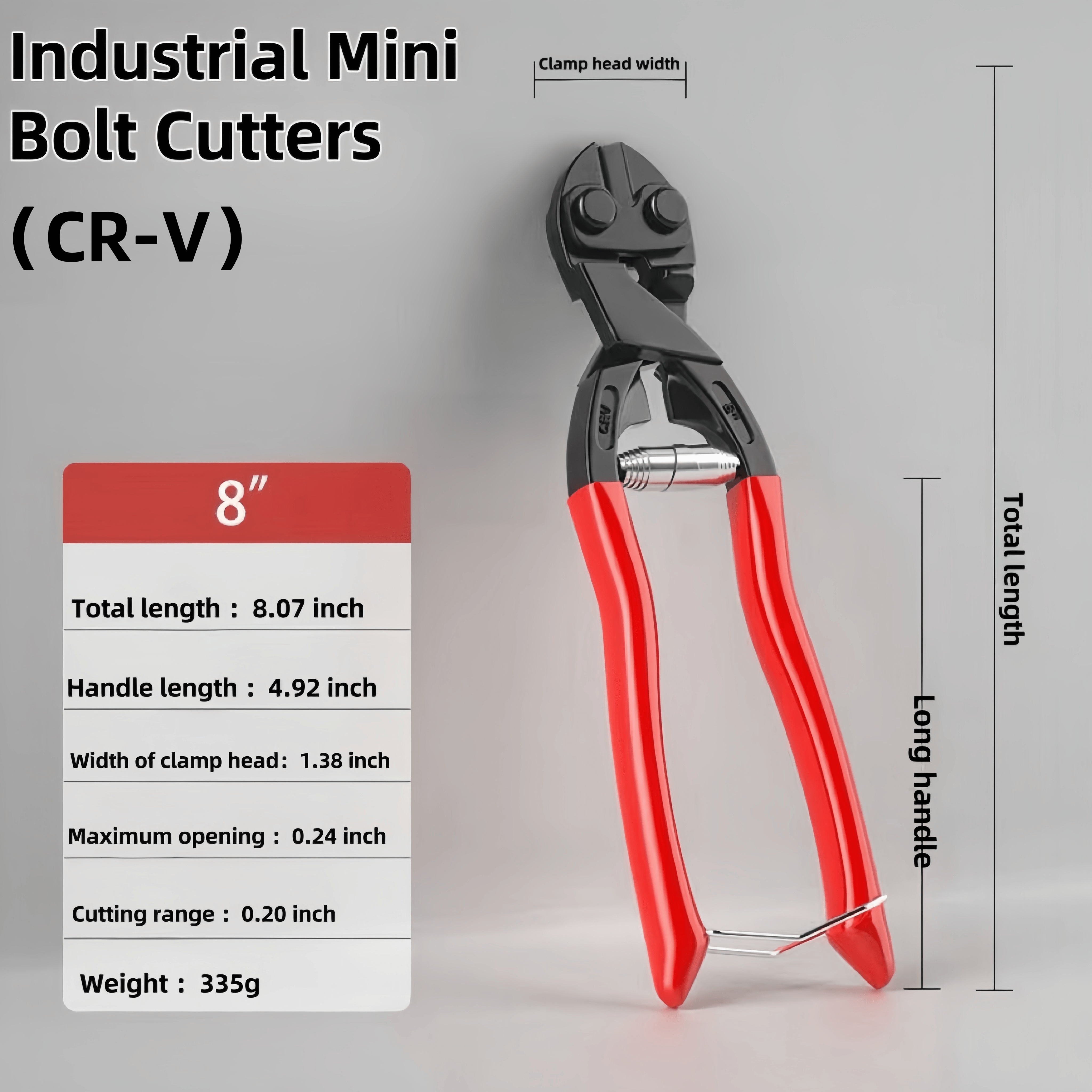 Mini boutsnijder draadbreker schaar tang zijsnijtang sterke snijgereedschappen 8 inch compact: Rood