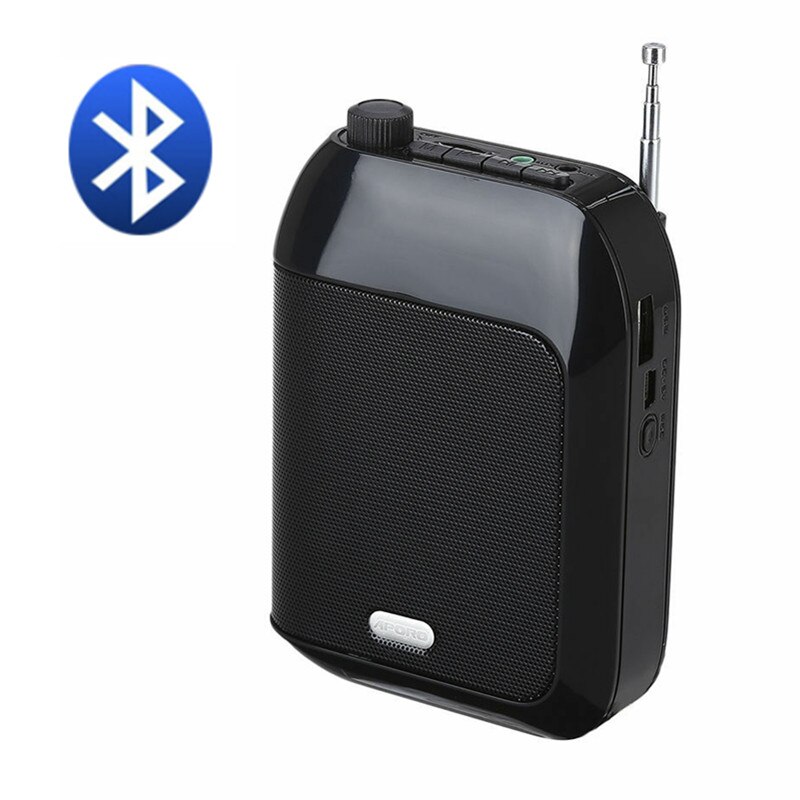 Aporo 15W amplificatore vocale mini portatile con musica amplificata del suono riproduzione di cuffie con microfono cablato, batteria da 2000mAh