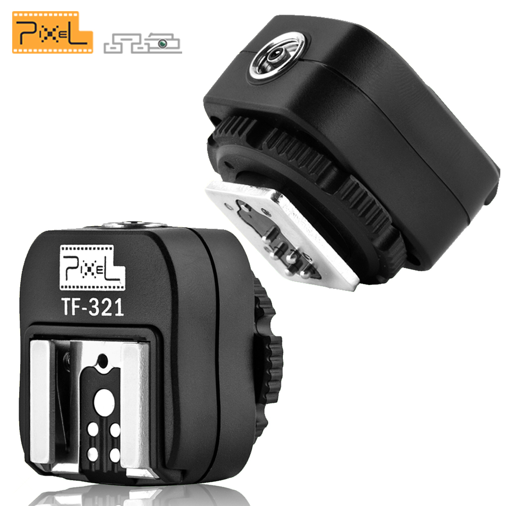 Adaptador de Flash PIXEL TF-321 TTL PC Puerto convertidor de zapata para Canon 5D Mark III 70D 60D 100D 700D 650D 600D 550D 500D 6D 430EX
