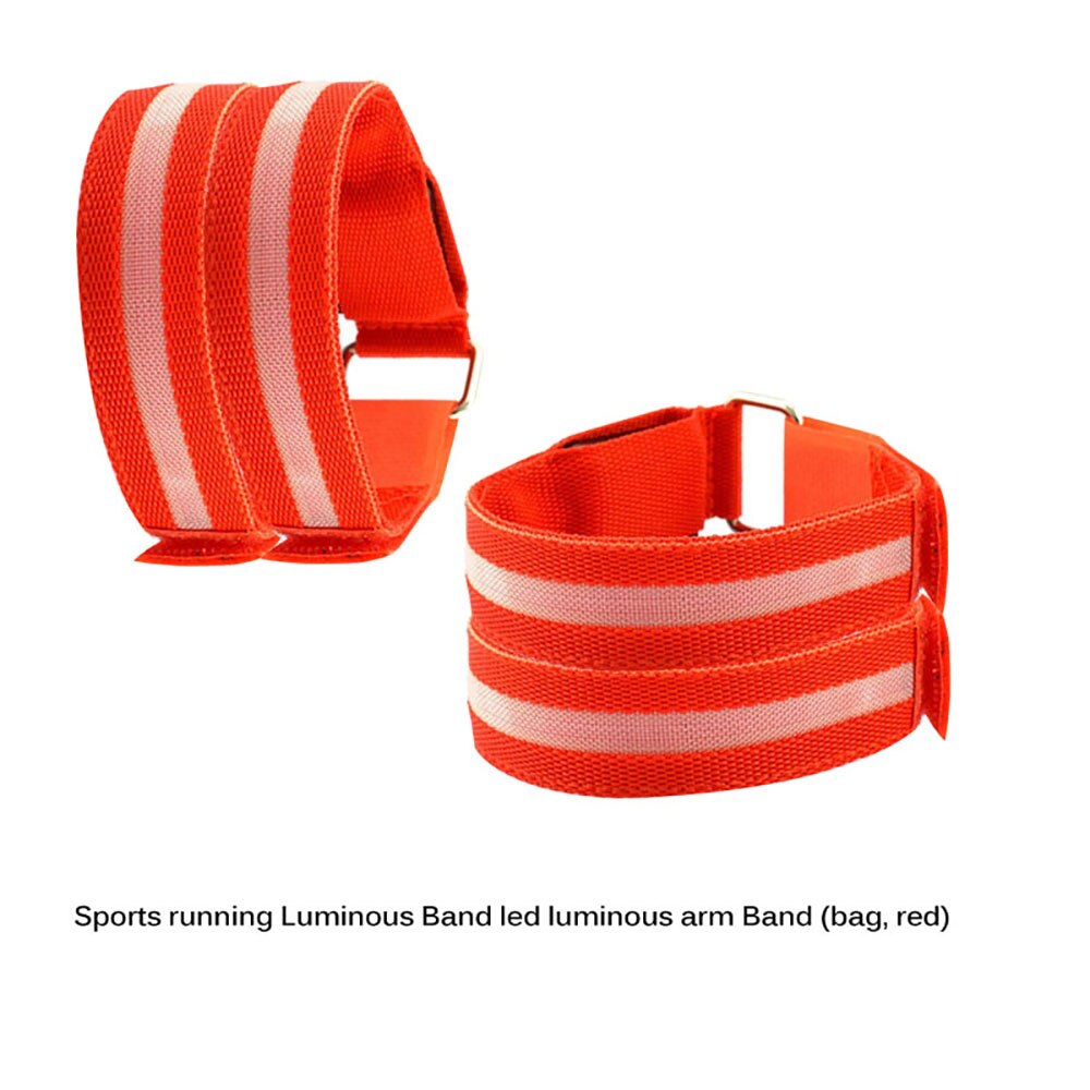 Brazalete luminoso LED para correr de noche con carga USB, correa de seguridad reflectante nocturna, para exteriores, deportivas luminosas