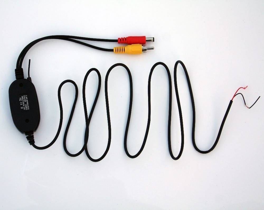 2.4 Ghz Wireless Rear View Camera RCA Video Transmitter & Receiver Kit for Car Reverse back up rear Multimedia DVD radio Monitor