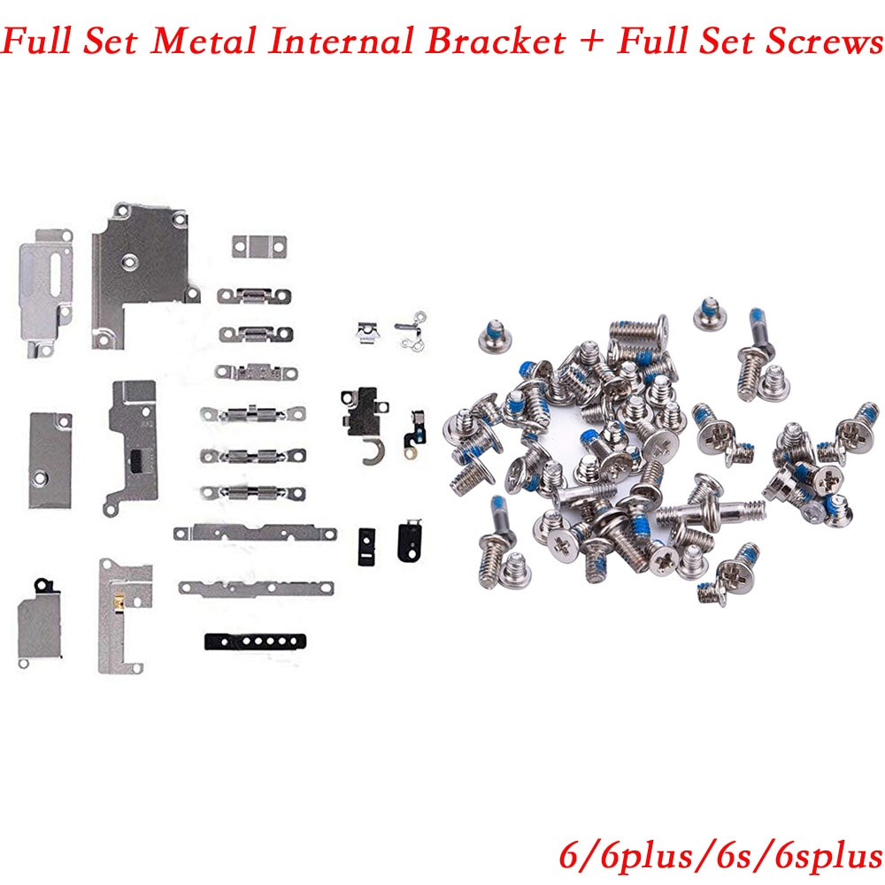 2 pack/set Volledige Set Kleine Metalen Interne Bracket Shield Plaat Kit + volledige set schroeven voor IPhone 6 6 s 6 Plus 6 s Plus