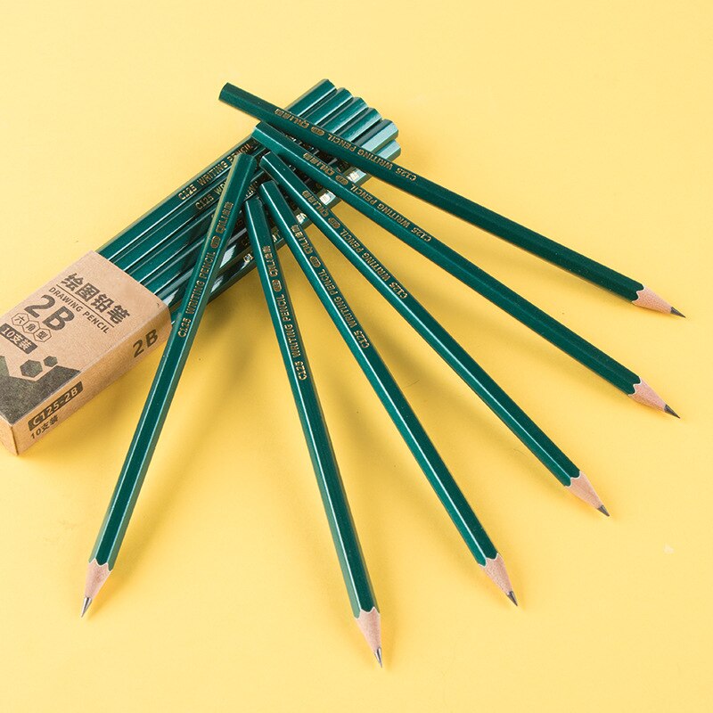 10 Stk/set Hout Milieubescherming Schrijven Potlood School Office 2B Potlood Voor Schilderen En Schrijven