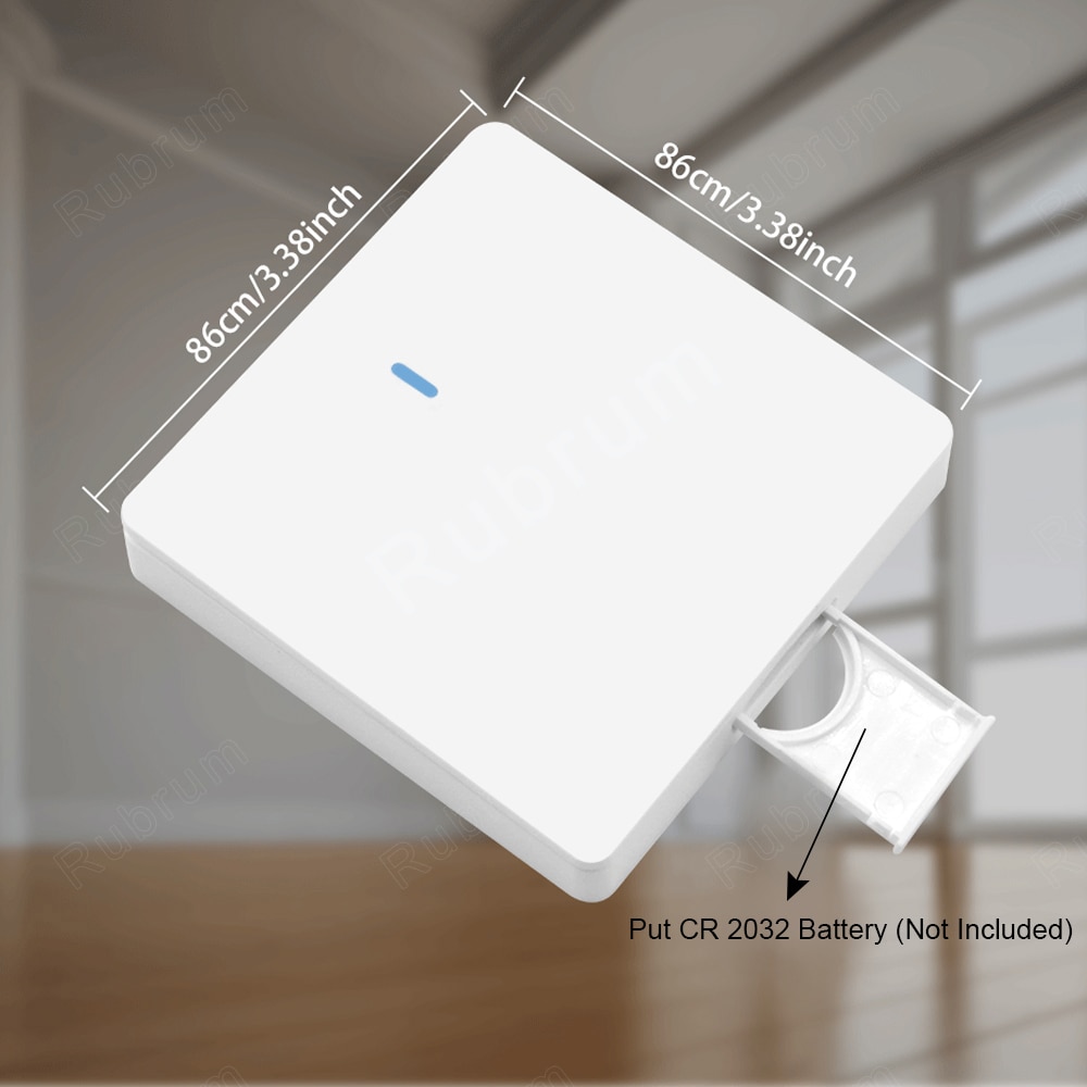 Rubrum 433MHz AC 110V 220V 30A 1CH Wireless Remote Control Switch RF Relay Receiver Push Button Wall Panel Switch For Pump Light