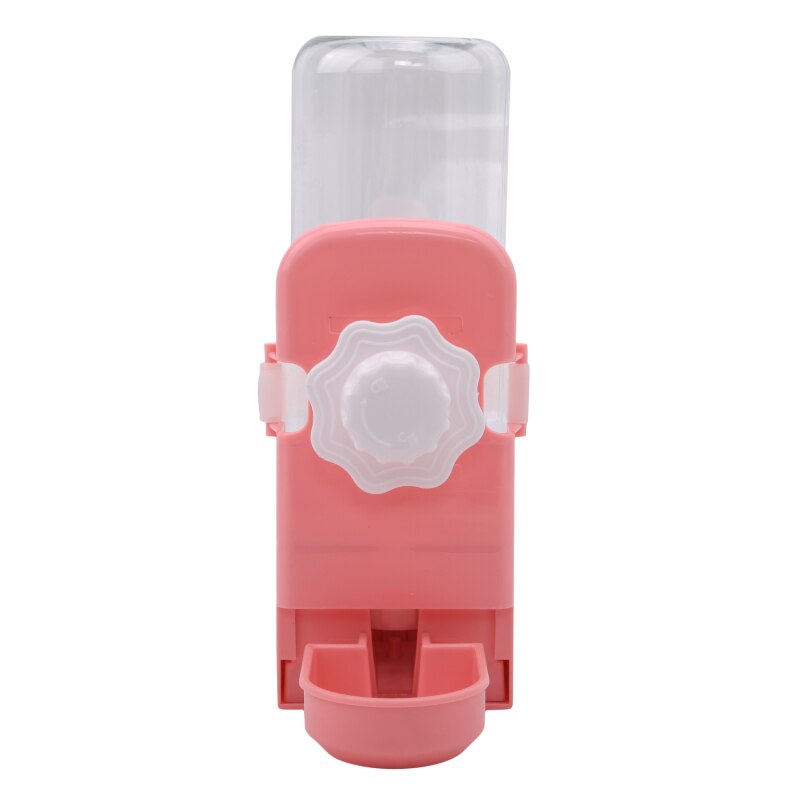 Rabbit Water Bottle 17oz Hanging Water Fountain Automatic Dispenser No Leak WaterFeeder For Bunny Guinea Pig Hedgehog Ferret: pink