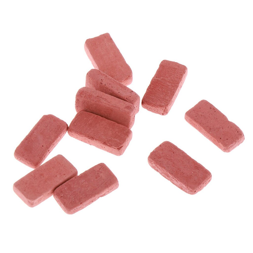 10pcs Red Mini Bricks Kit for 1/12 Dollhouse Wall ... – Vicedeal