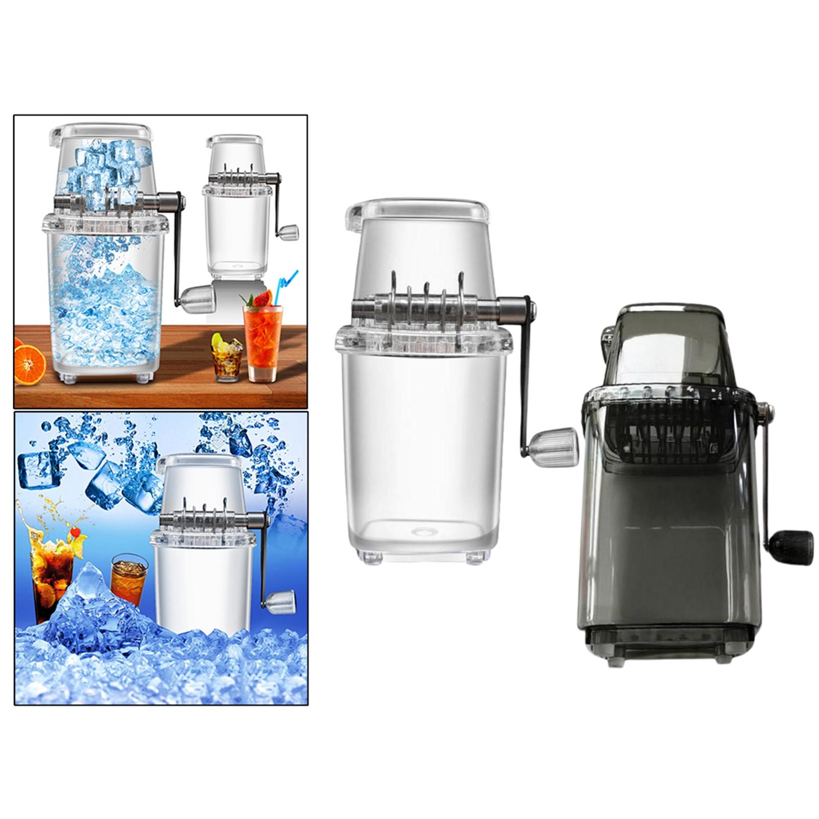 2x Handmatige Ice Crusher Scheerapparaat Machine Diy Handheld Sneeuw Cone Ice Scheerapparaat Ice Breaker Roestvrijstalen Messen
