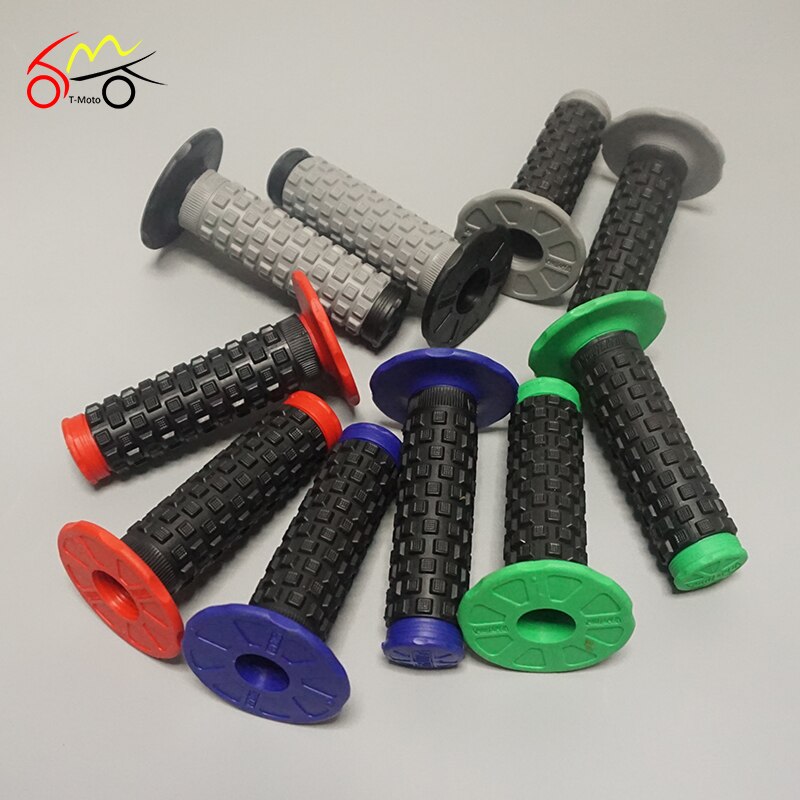 BLACK GRAY Grips Dirt Bike Gel Handle Bar Motorcycle 7/8" Motocross Hand Grips MX Pillow Top 0805