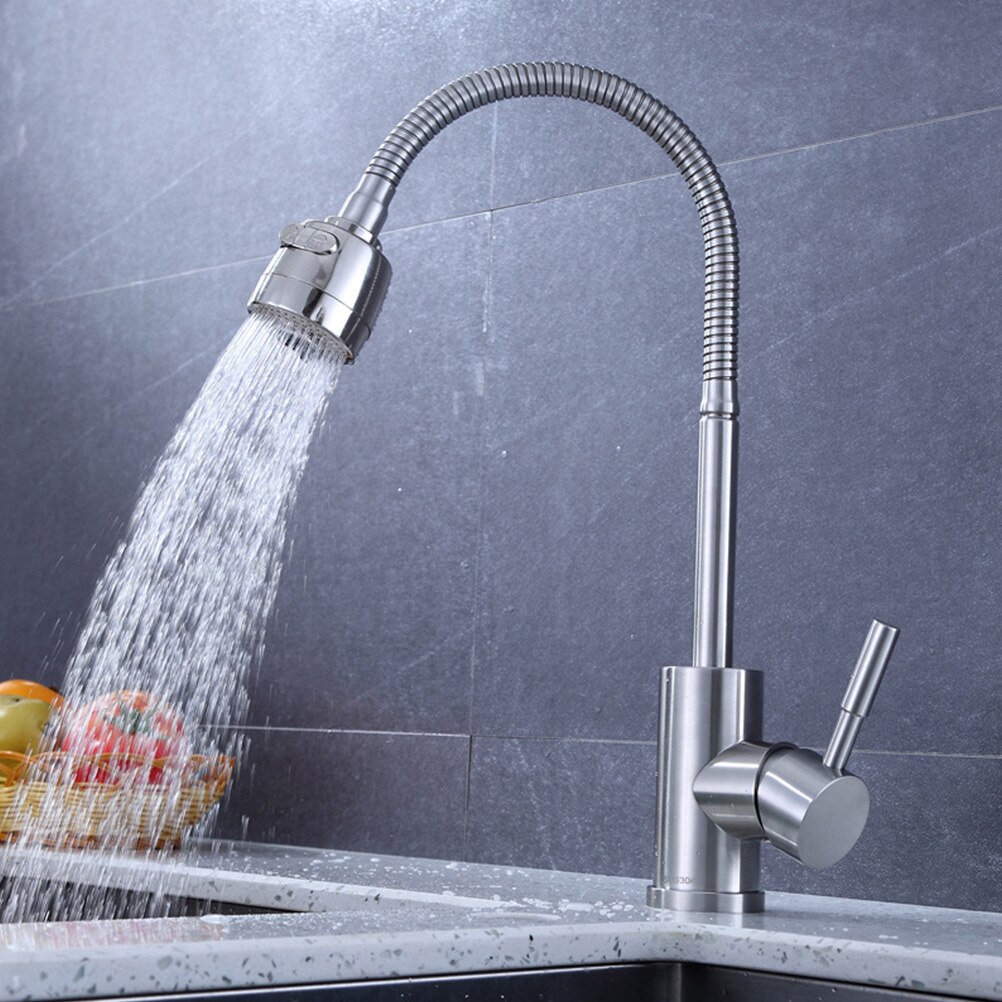 Flexible Rotatable Hose Tap Water-saving Home Kitchen Stainless Steel
