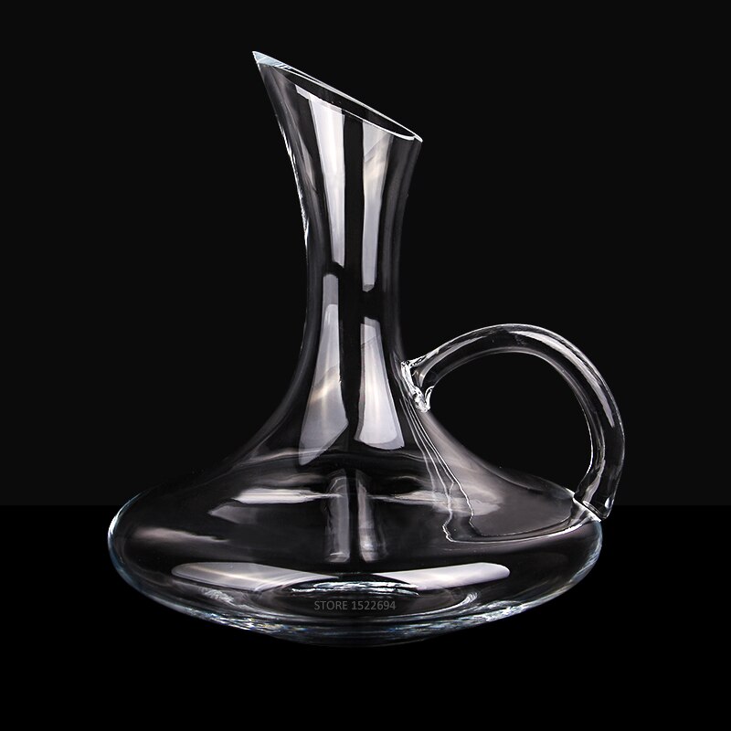 1500/1800ML Big Decanter Handmade Crystal Red Wine Decanter Brandy Champagne Glasses Decanter Jug Pourer Aerator for Family Bar