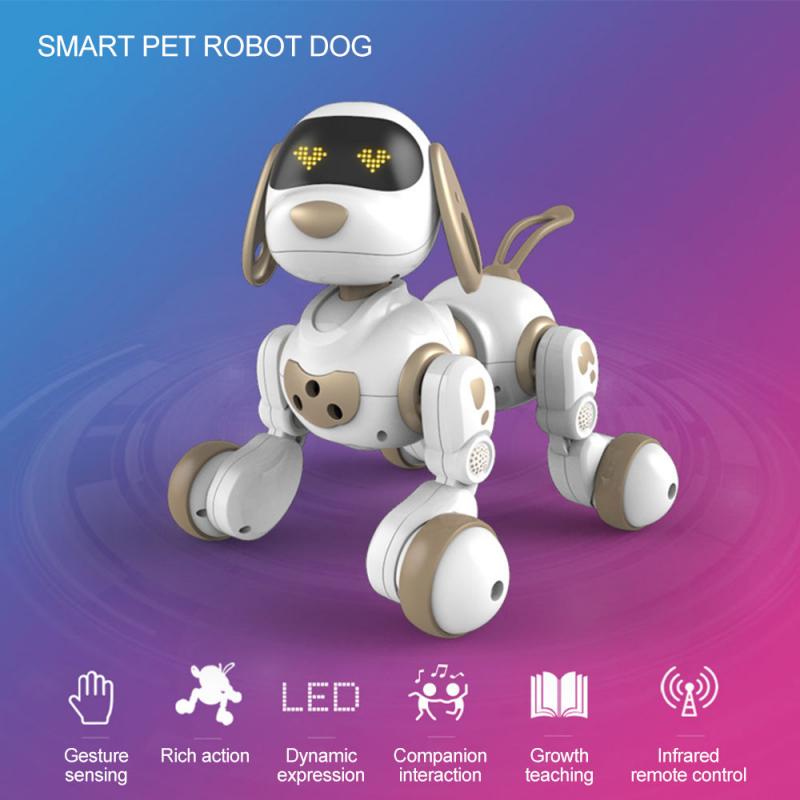 Le neng legetøj  k16a elektroniske dyr kæledyr rc robot hund stemme fjernbetjening legetøj musik sang legetøj smart robot til børn xmas