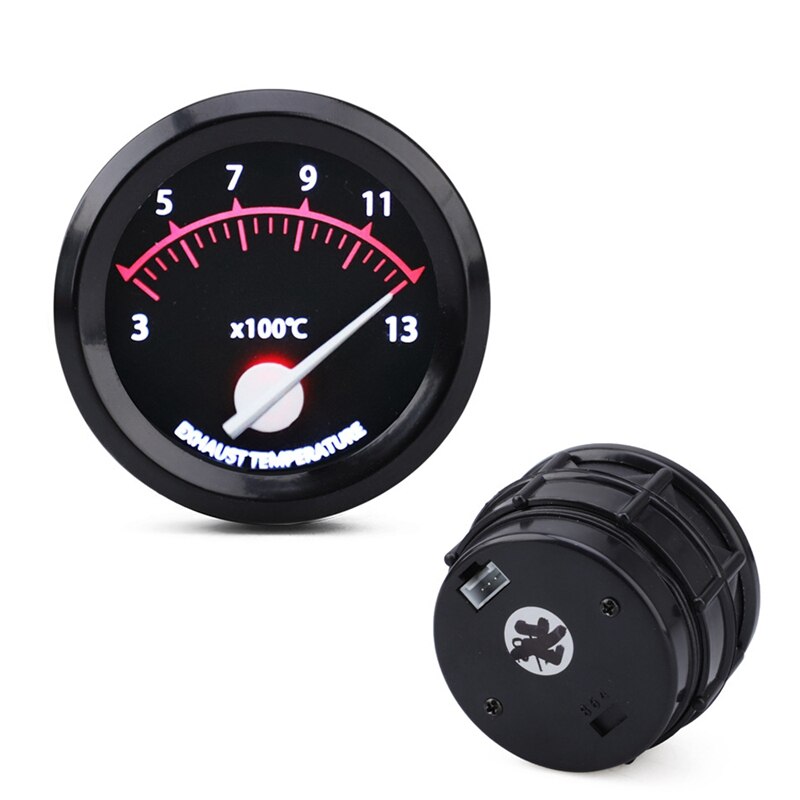 Car Exhaust Temp Gauge 300-1300 Celsius 12V 52mm 2inch Universal Exhaust Gas Temp Gauge Ext Temp Meter EGT with Sensor