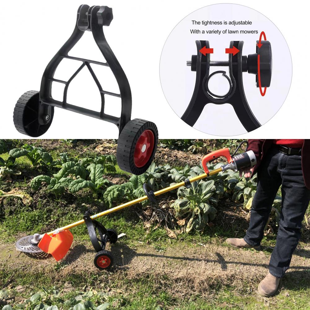 Hjul til gressklipper, ergonomiske stativhjul til gressklipper, justerbare støttehjul til gressklipper, for trimmer til snor