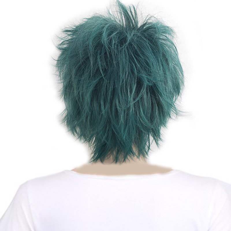 HAIRJOY zielone włosy syntetyczne kobiety blond z ciemnymi korzeniami krótkie kręstożek włókno termoodporne peruka: zielony