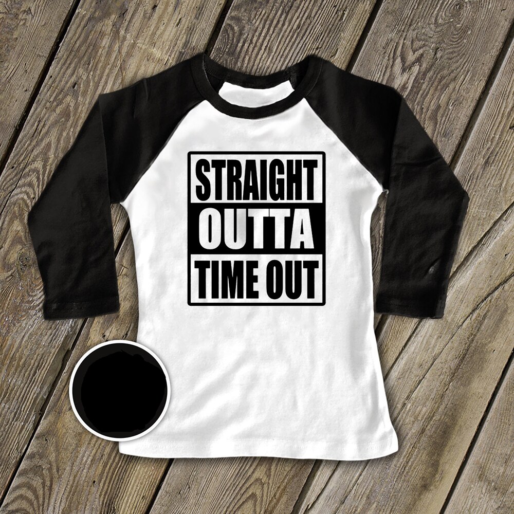 Drôle enfant en bas âge chemise tout droit hors temps chemises tout droit hors temps t-shirt drôle bambin hauts Timeout enfant en bas âge t-shirts