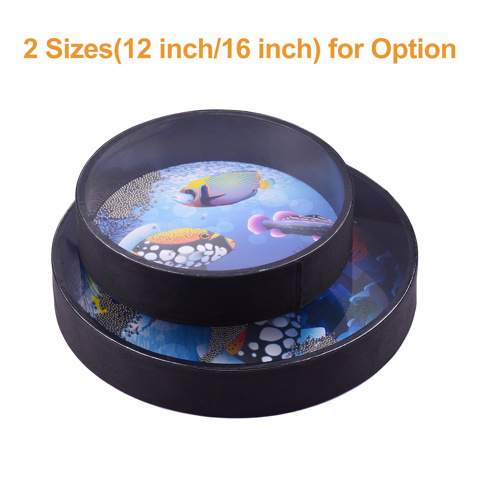 16 Inch Ocean Drum Houten Handheld Sea Wave Drum Percussie Instrument Gentle Sea Sound Muzikale Speelgoed Cadeau Voor Kinderen